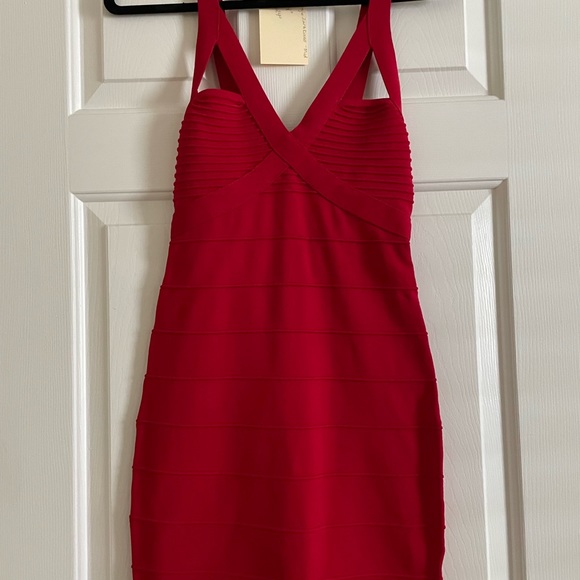 New Wow Couture Red Bandage Bodycon dress - Picture 5 of 6